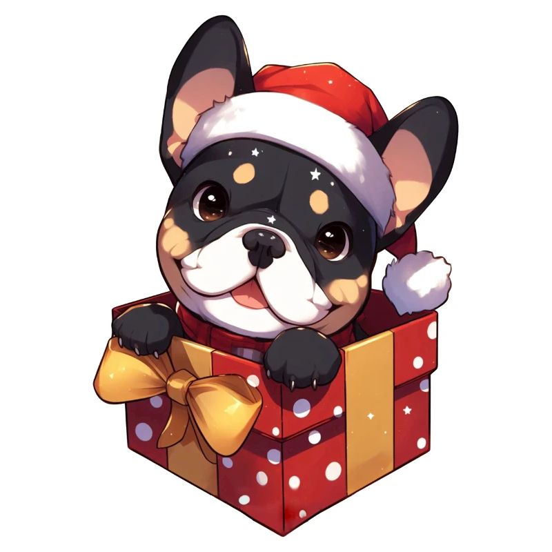 Frenchie Bully in a gift package
