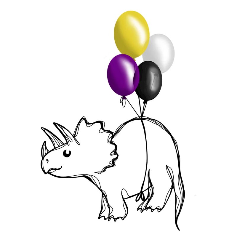 Pridosaur Dinosaur Nonbinary