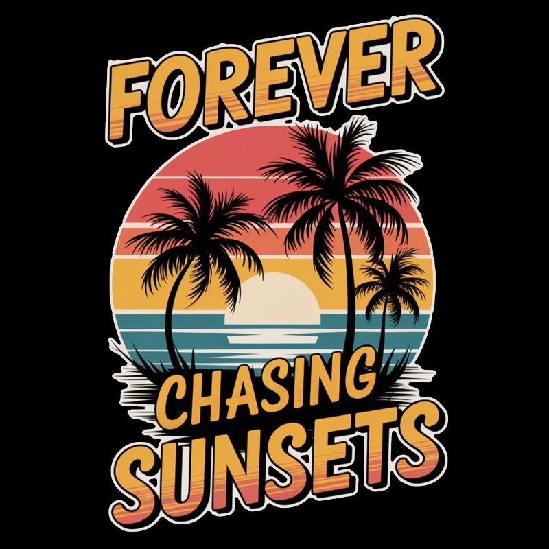 Sunset - Palm Trees Vacation