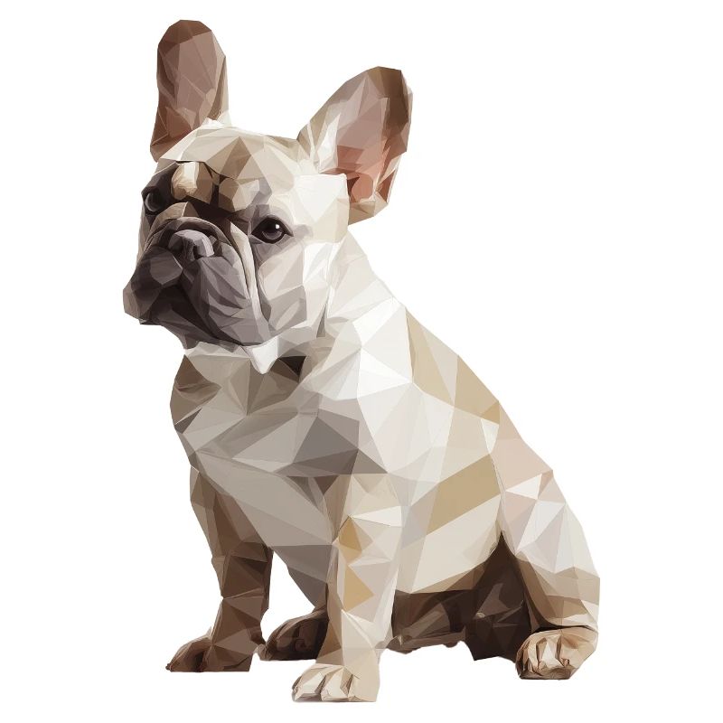 Bouledogue français Low Poly Design