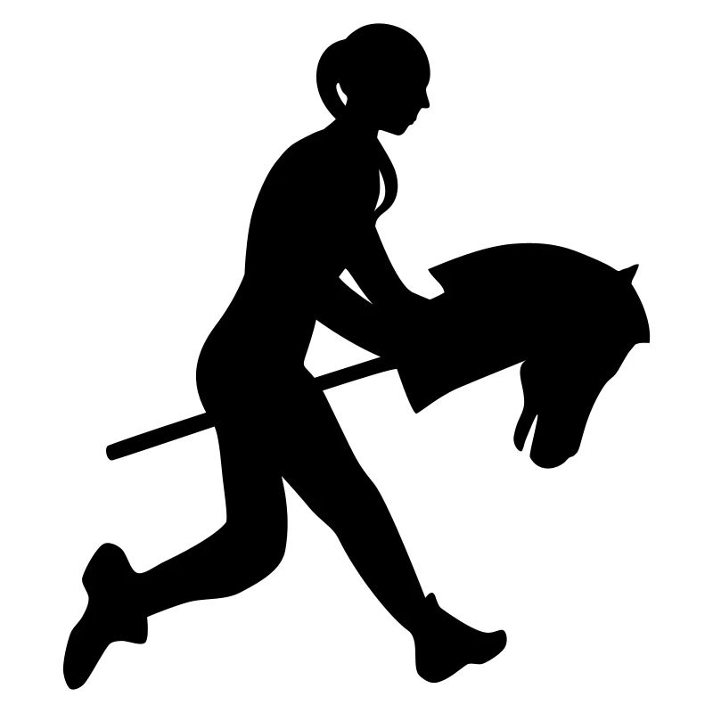 Galopez sur le cheval de bâton