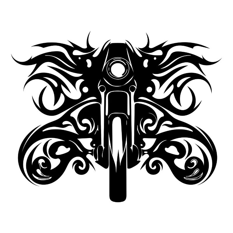 Tattoo Wild Flames Style Motor Racing