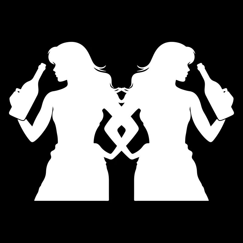 Silhouette d’équipe de fêtardes