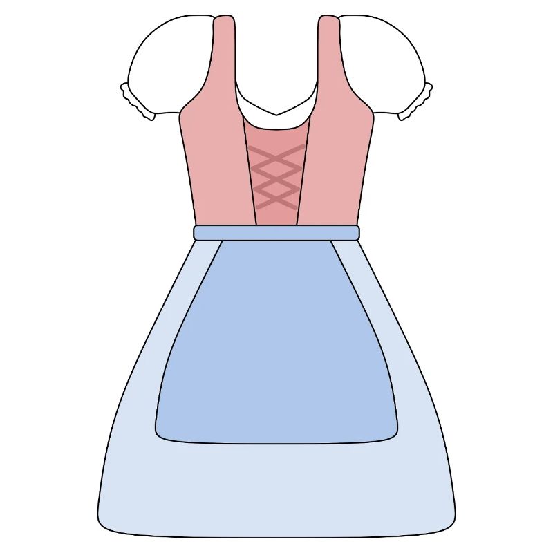 Conception de robe bavaroise traditionnelle Dirndl
