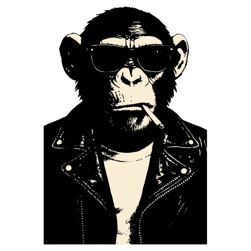 Le Singe Rebelle en Cuir