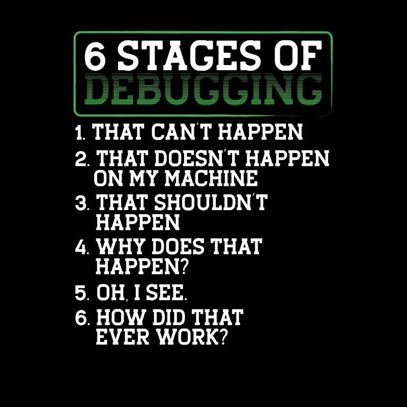 6 étapes de débogage Programmeur Codage Programmation