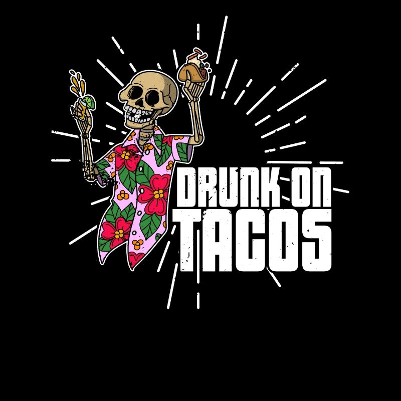 Mexique Taco Summer Skeleton Holiday Tequila