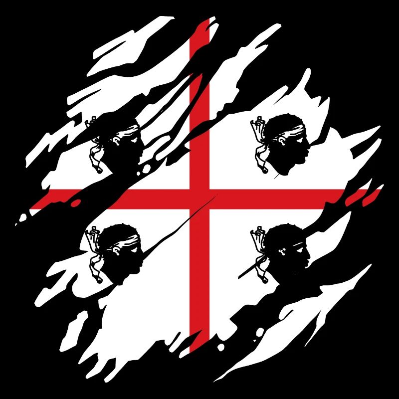 Sardaigne Drapeau Scratch Drapeau sarde Sardegna