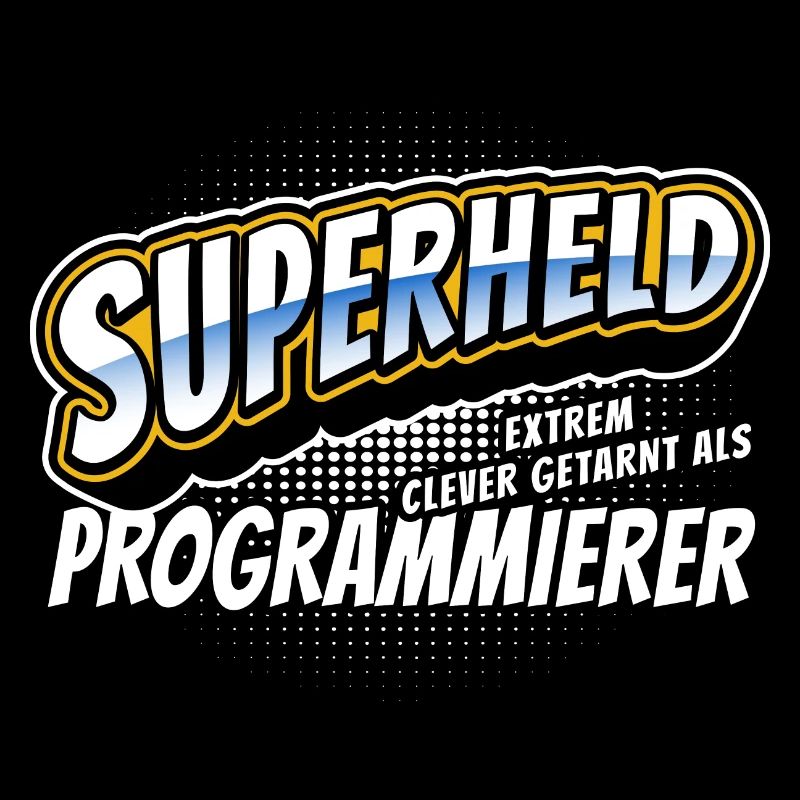 Superheld, clever getarnt als Programmierer
