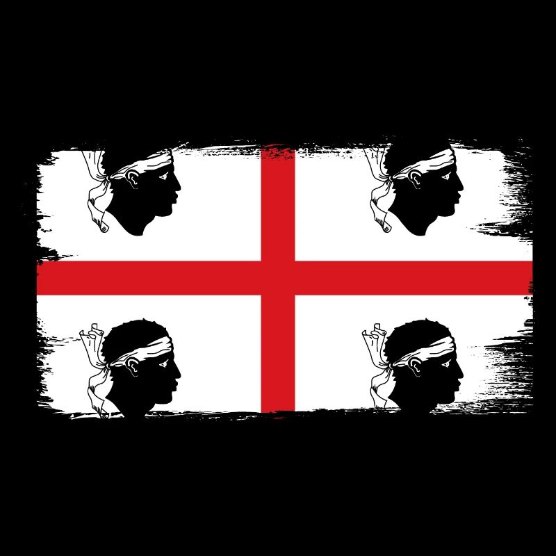 Drapeau de la Sardaigne Drapeau sarde Drapeau de la Sardaigne