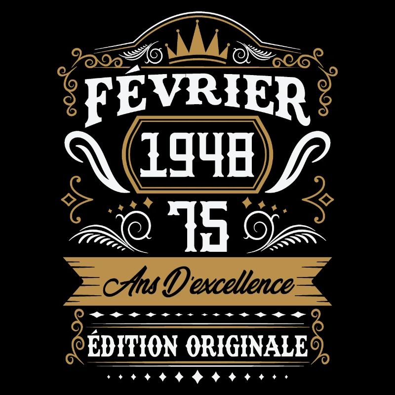 Février 1948 75 Ans Rétro Cadeau D'anniversaire