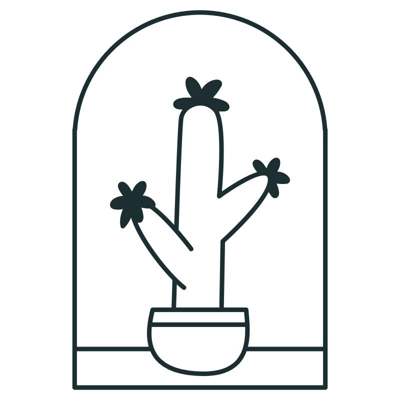 Cactus mignon dans un pot debout