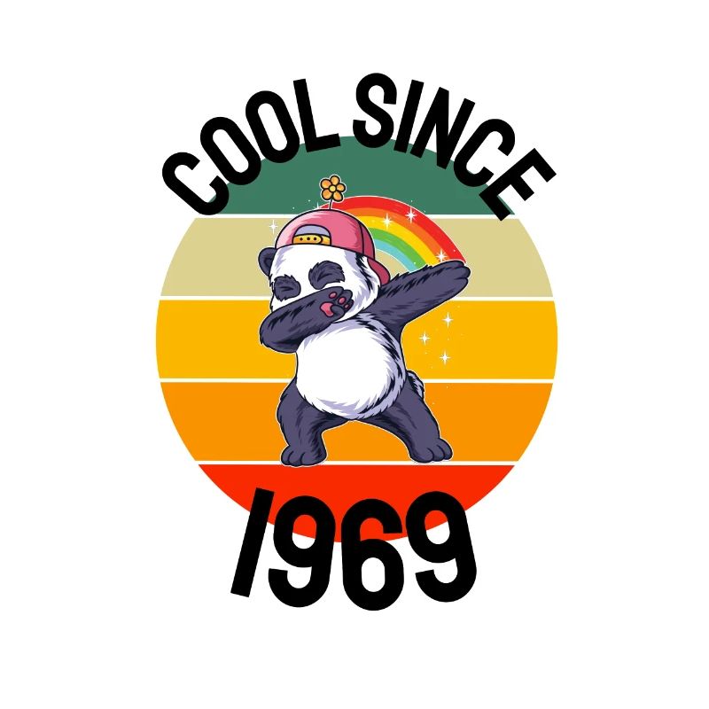 Cool Seit 1969 Retro Dabbing Panda 53. Geburtstag
