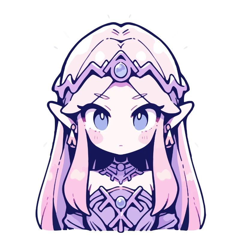 Princesse Chibi mignonne - Conception de conte de fées mignon