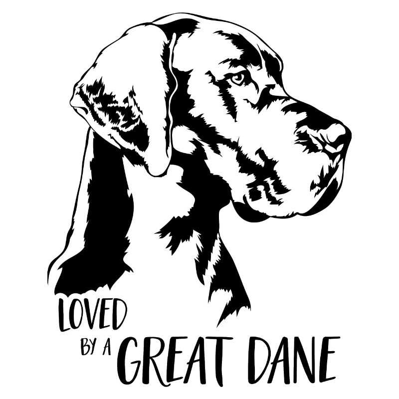 Loved by a Great Dane Hundespruch Hunde Wilsigns