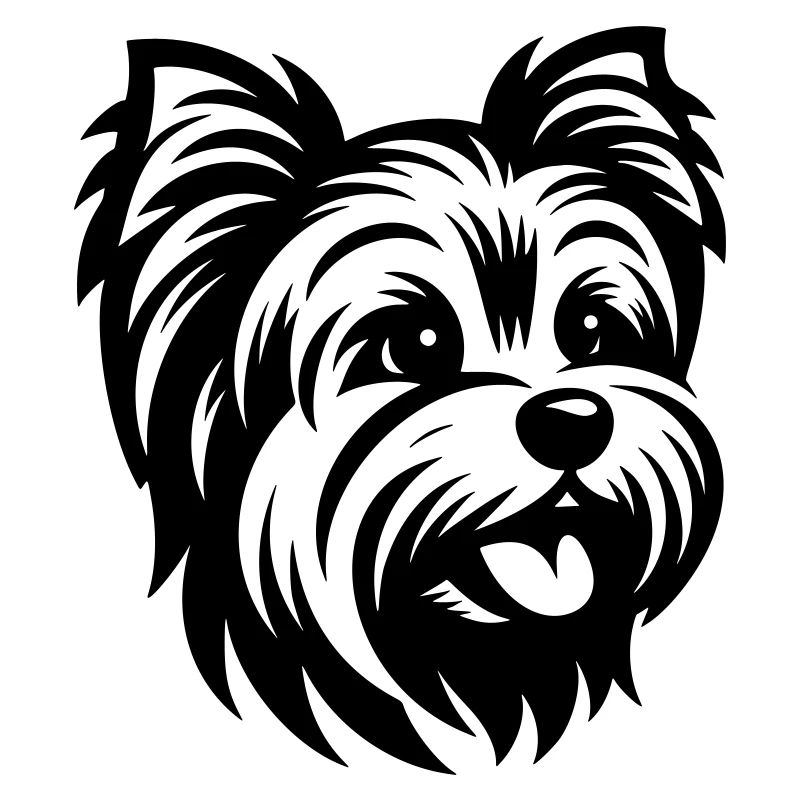 Yorkshire Terrier Drawing Head