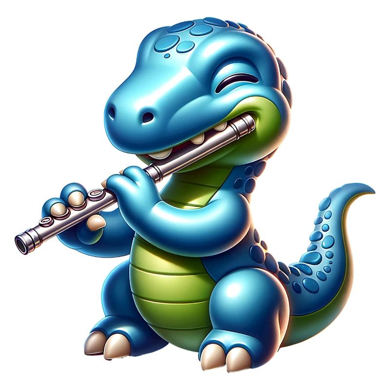 Conception musicale de flûte mignonne de jeu de dino
