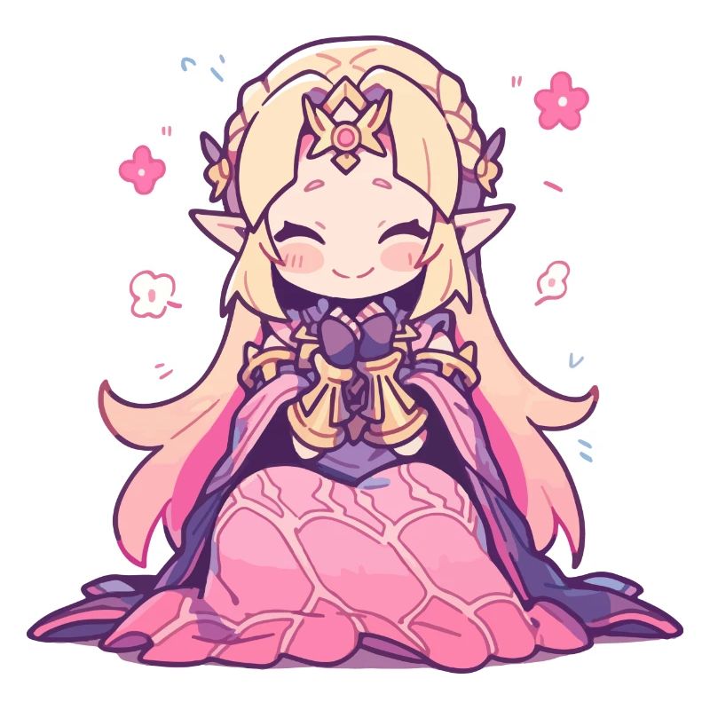 Princesse Chibi mignonne - Conception de conte de fées mignon