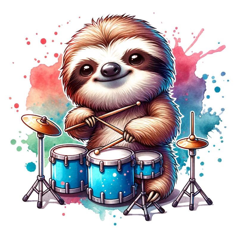 Sloth Drummer Drummer Design