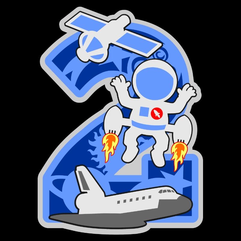 Astronaute 2e anniversaire numéro 2 - 2 ans