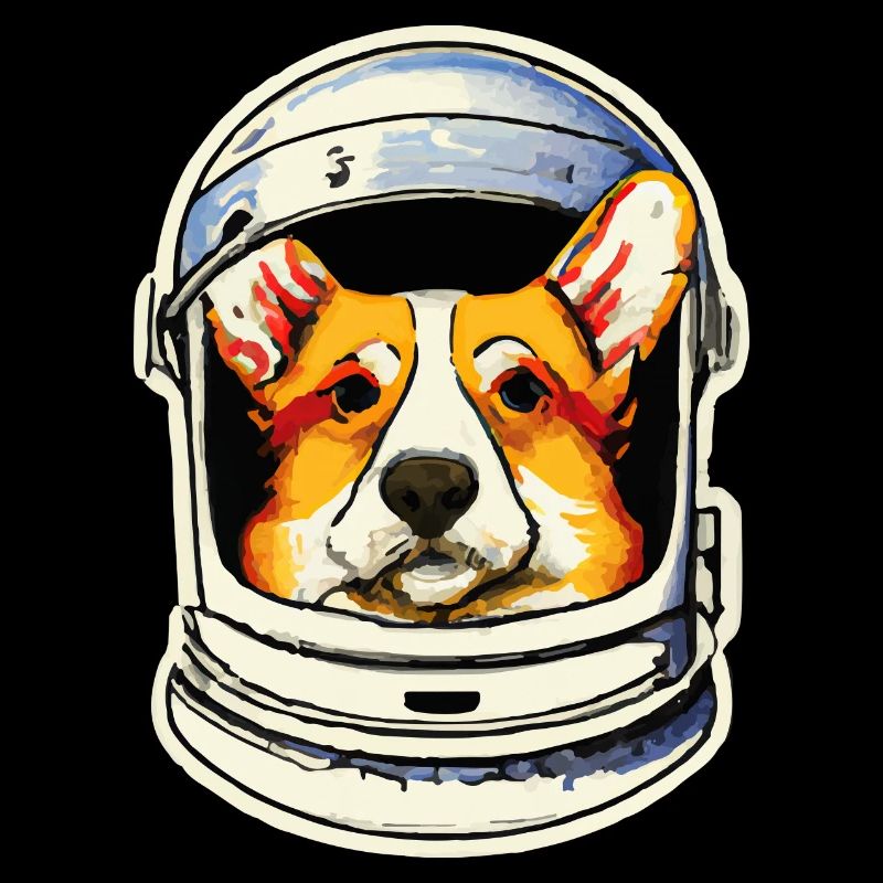 Corgi Cosmonaut Retro Dog Gift Space