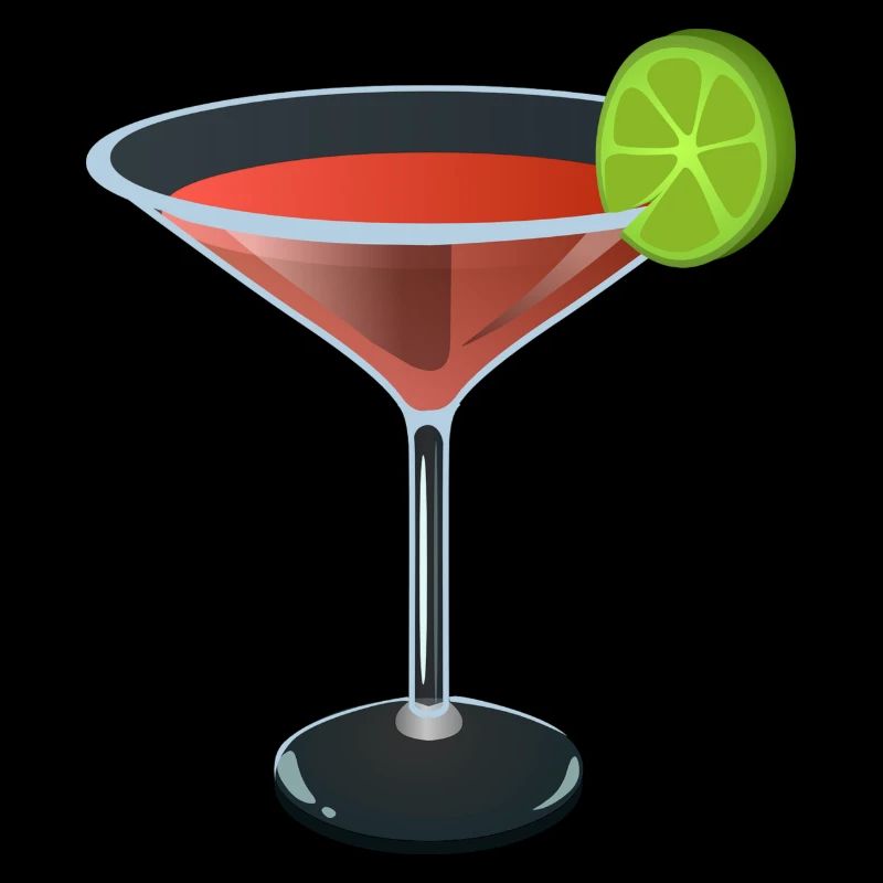Red cocktail with lime
