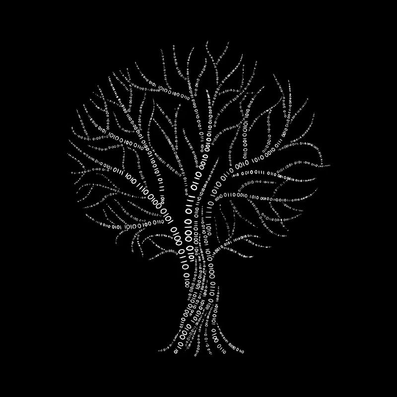 Binärer Baum Null Eins Code Geschenk Ast Zweig