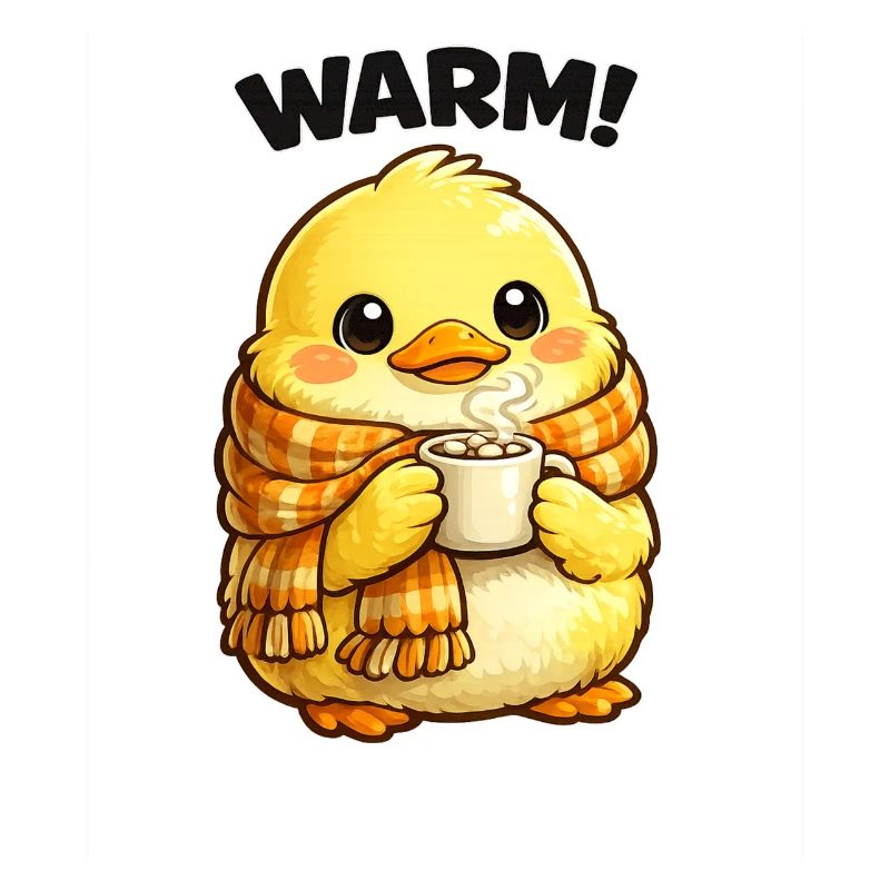 Poussin plus chaud avec écharpe