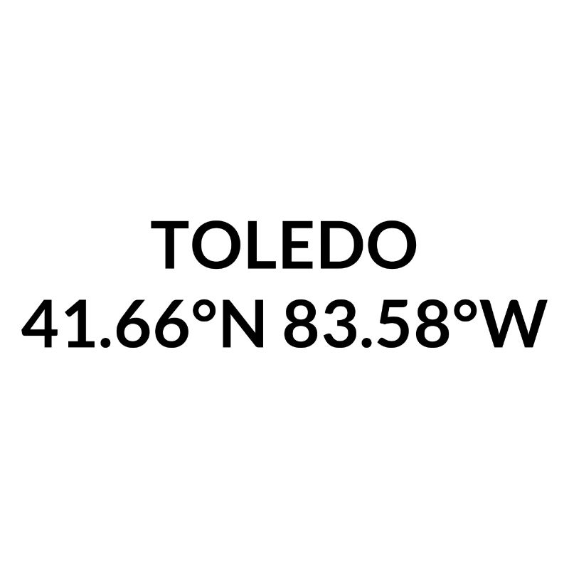 Toledo, Ohio, USA Coordinates