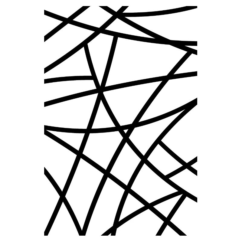 Abstract black outlined pattern