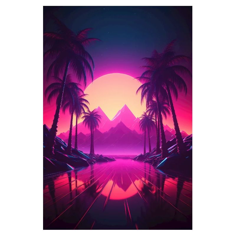 Beachside Beats: Synthwave-Vibes unter Palmen