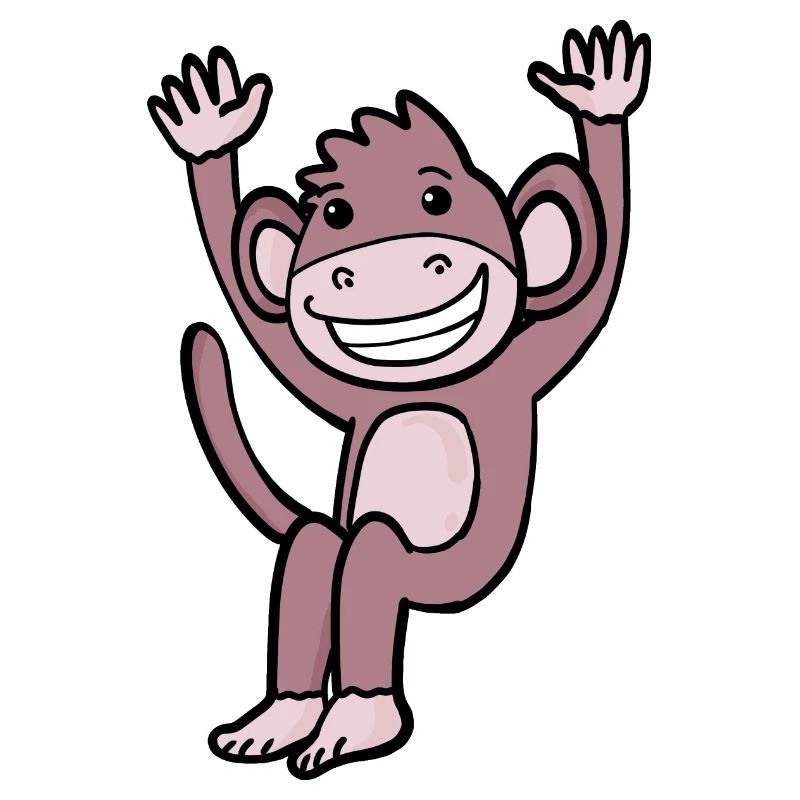 Mignon singe qui rit