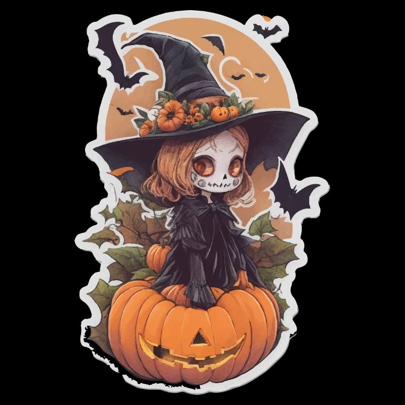 Helloween Pumpkin Witch