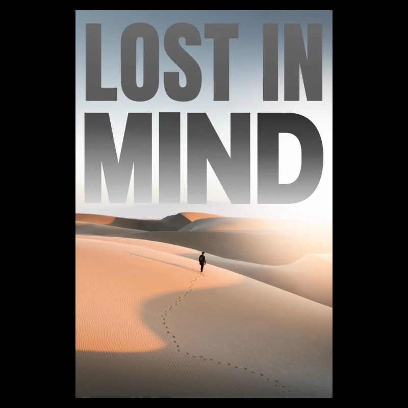 Perdu dans ses pensées dans le désert