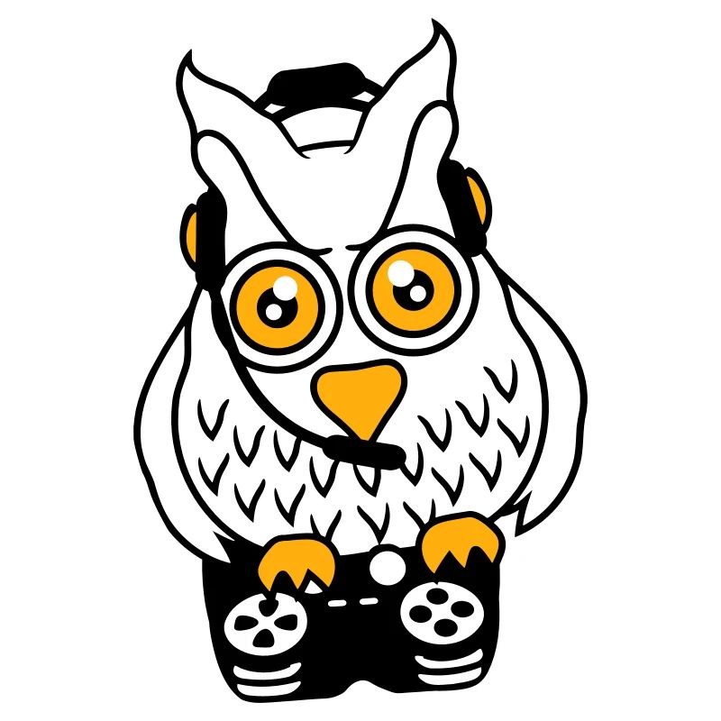 Gamer Owl Gaming Player Controller Headset Fun