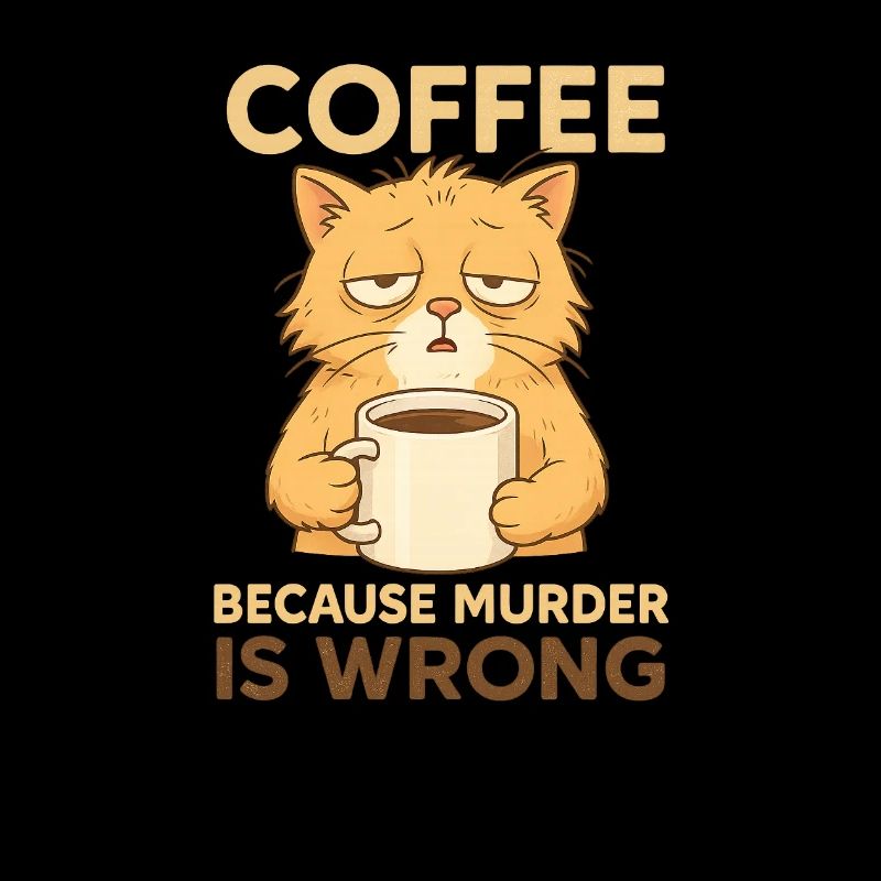 Müde Kaffe Katze - Café parce que le meurtre est mal