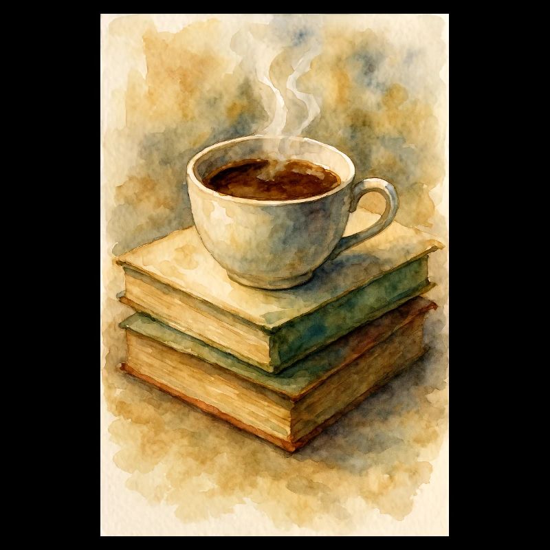 Book and coffee