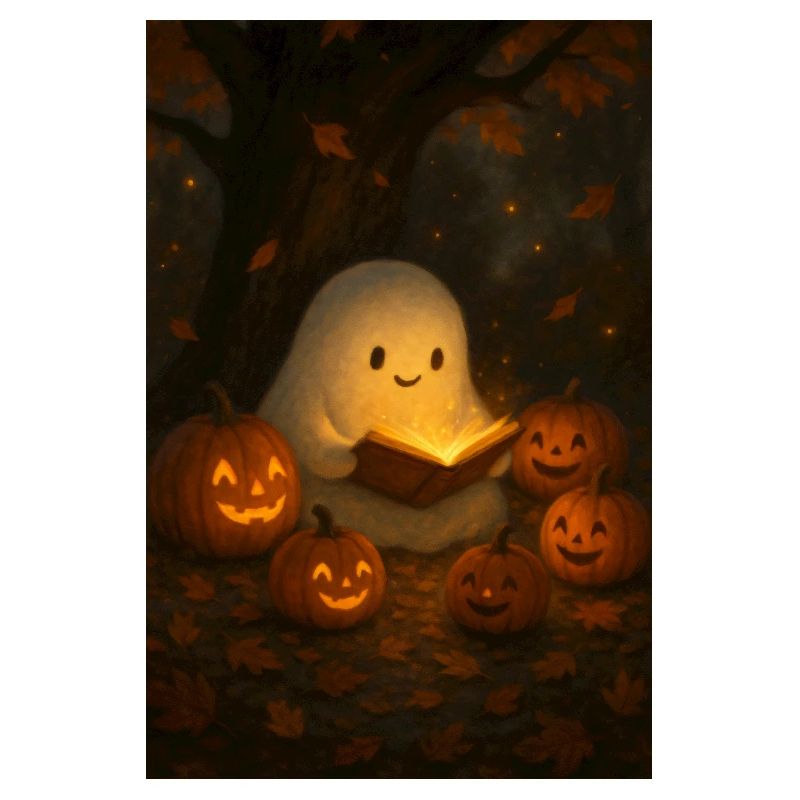 Halloween Ghost Reading Book