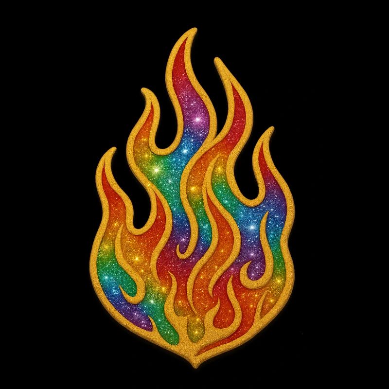 Écusson de feu arc-en-ciel
