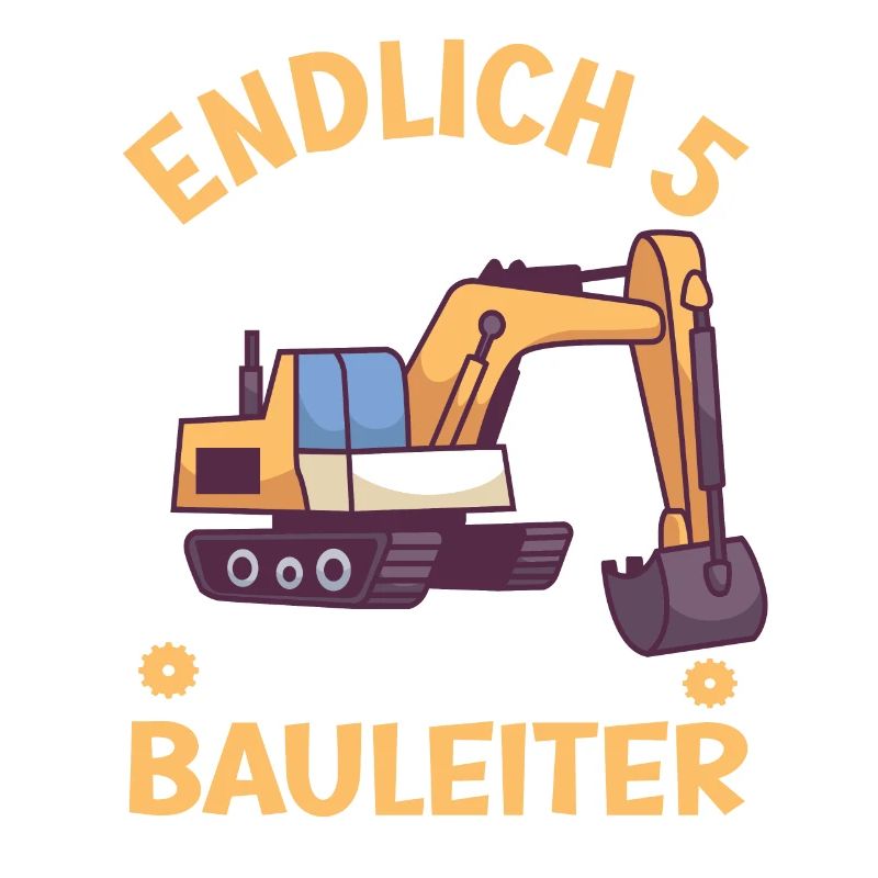5. Geburtstag Junge Bagger Design Endlich 5