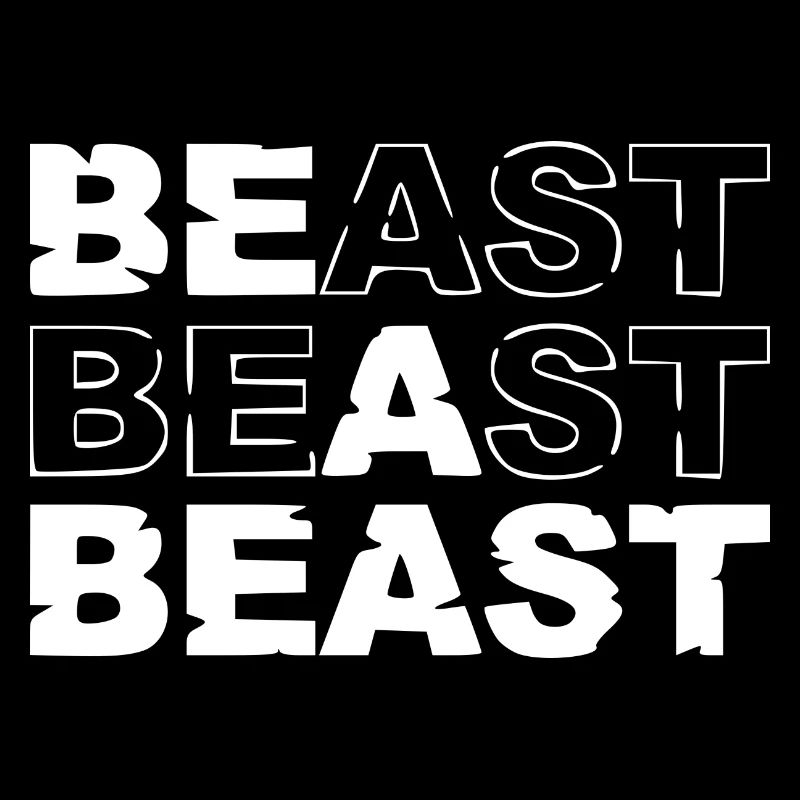 Be A Beast Beast Powerlifting Weightlifting Tee