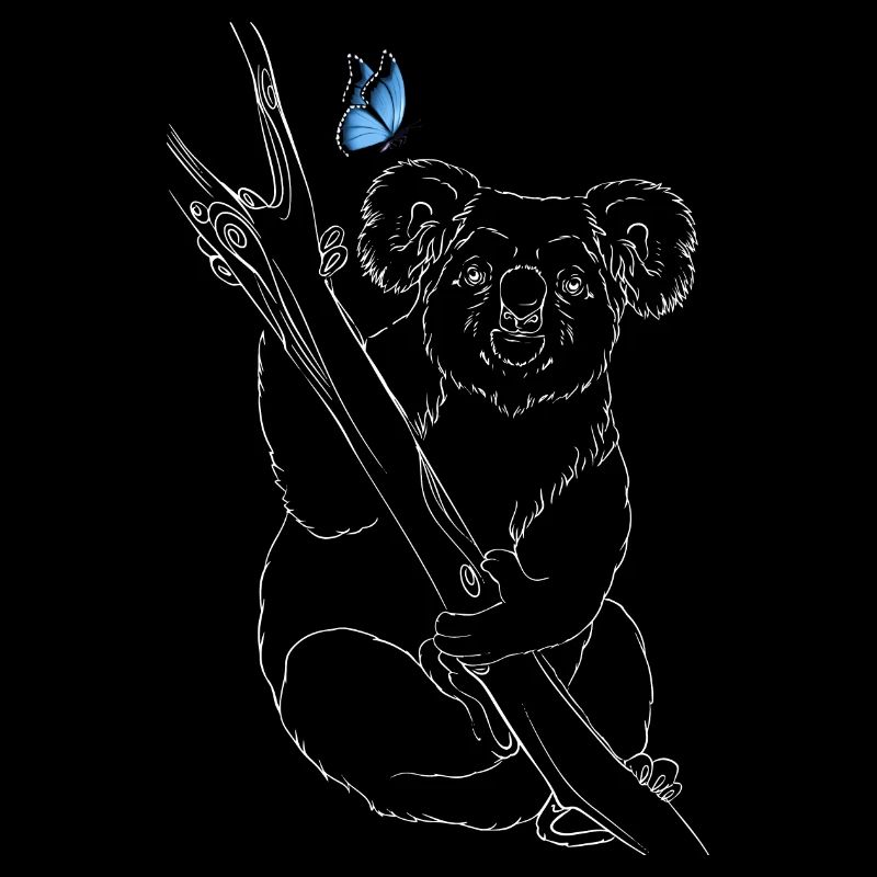 Koala avec papillon