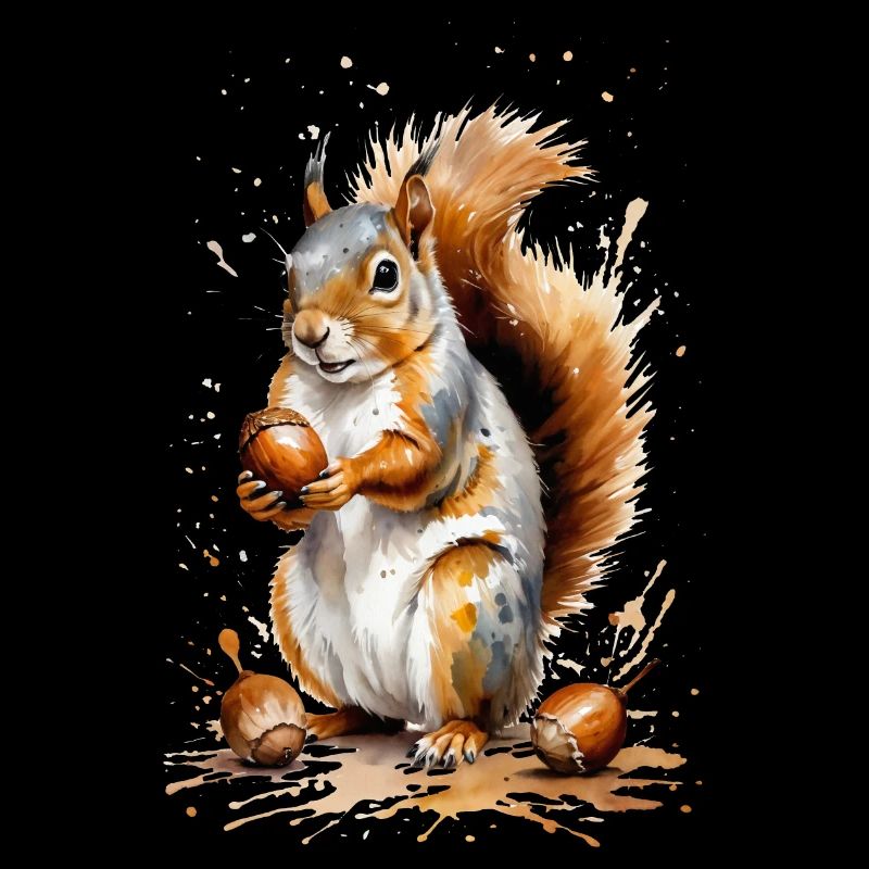 Eichhörnchen mit Eichel - Autumn Delight