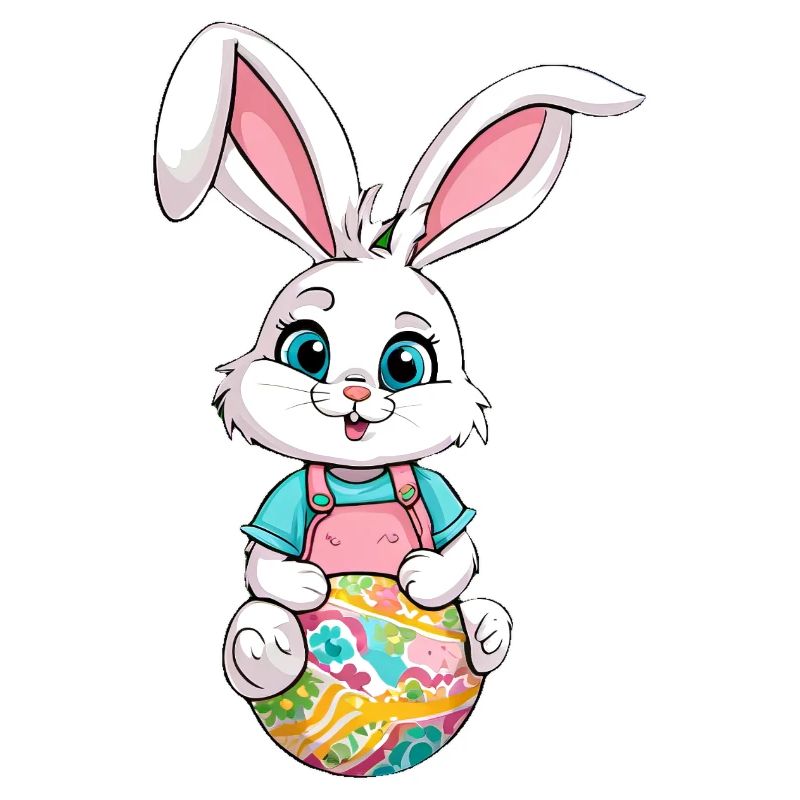 Easter bunny with Easter eggs