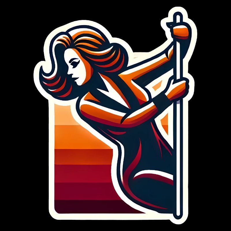 Drôle Stripper Silhouette Design