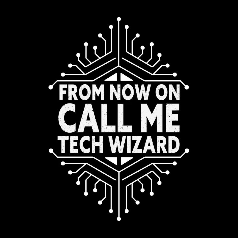 Appelez-moi Tech Wizard Drôle d’ordinateur de support informatique