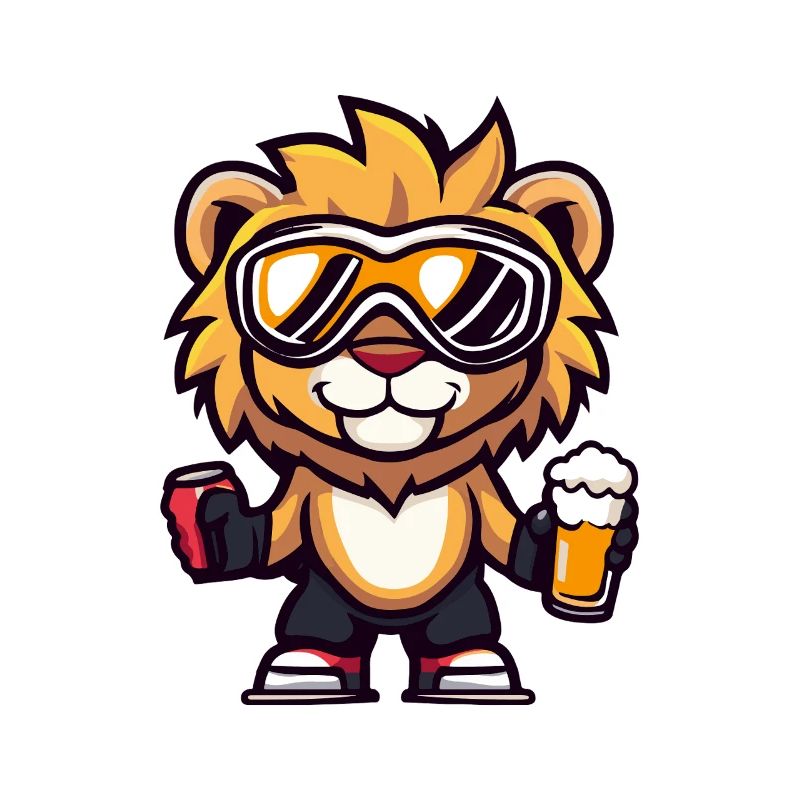 Löwe Apres Ski Bier Comic