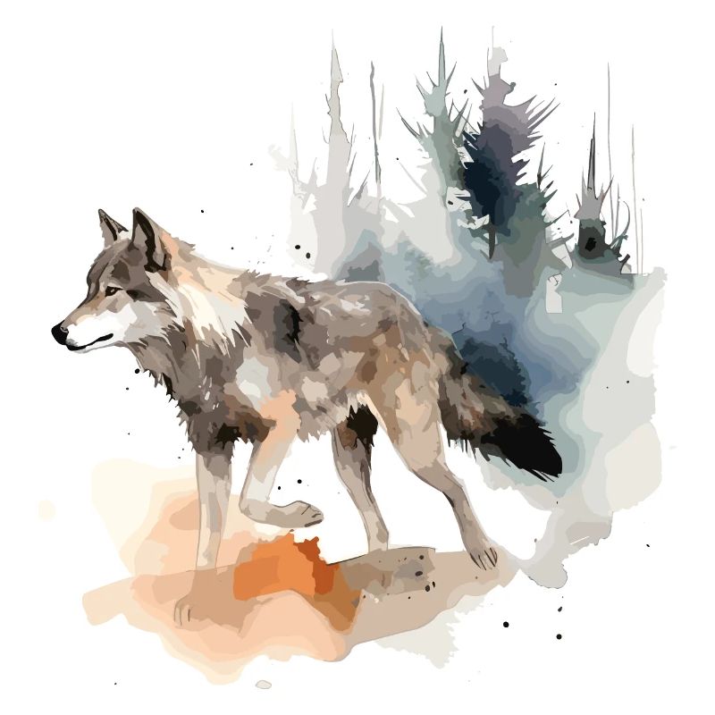 Wolf Wolf Head Scratch Marks Claws Wild Forest Hunter