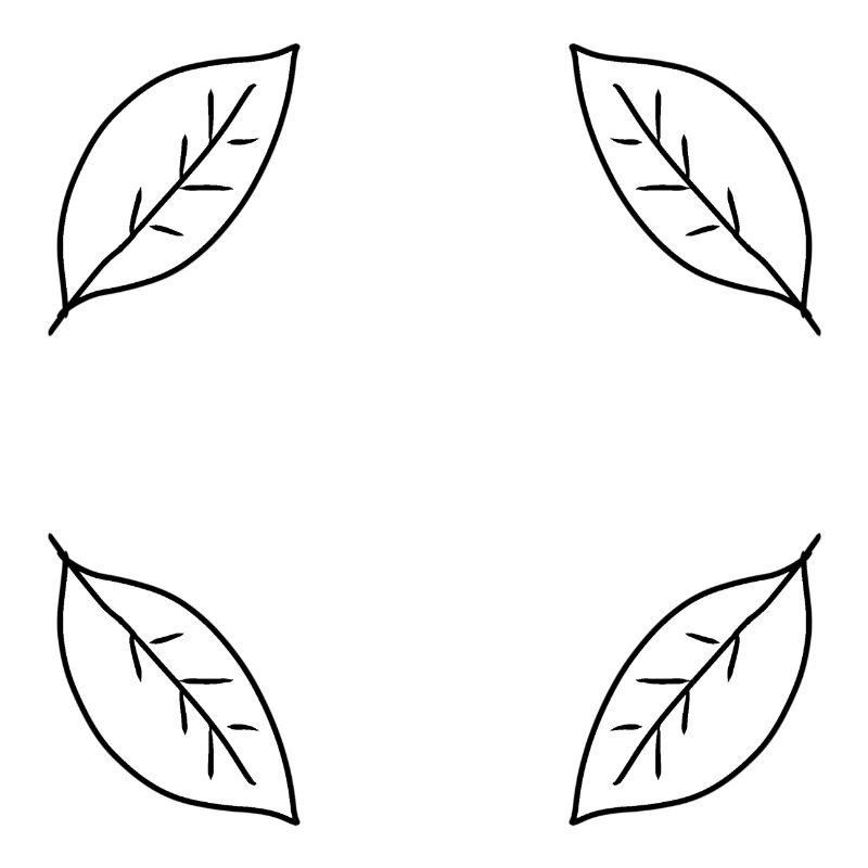 Leaf Four Leaves Frame Shape Nature
