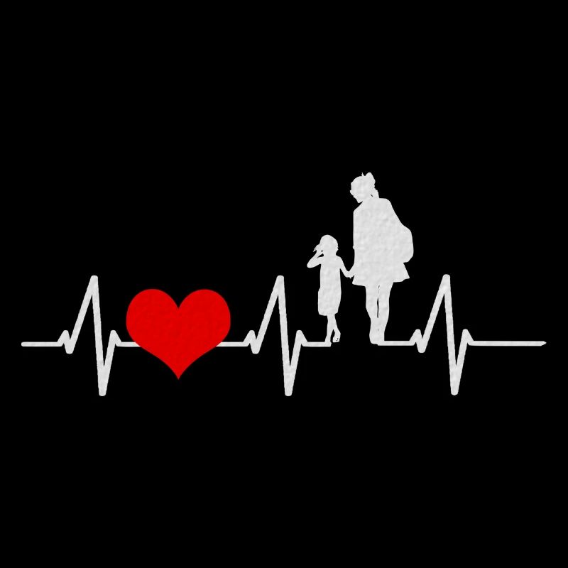 Herzschlag Mutter Tochter Liebe Muttertag Geschenk